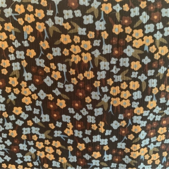 Cabi Poise Dress Long Bell Sleeve Navy Small Floral Print Dress Sz M - Picture 8 of 8